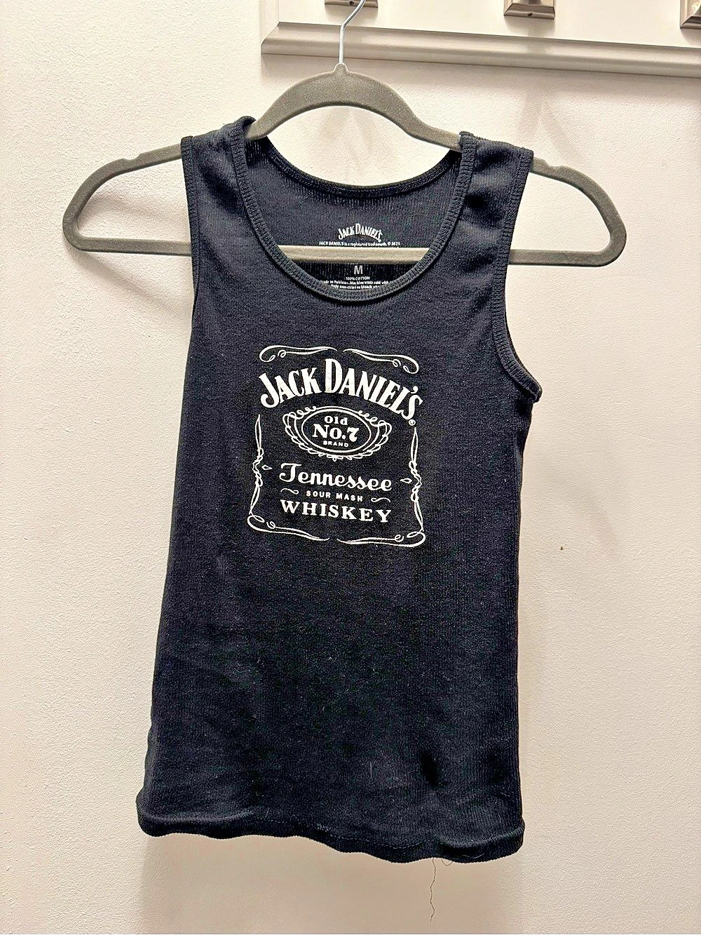 Jack Daniel's Graphic Tank Top in Black Size Medium